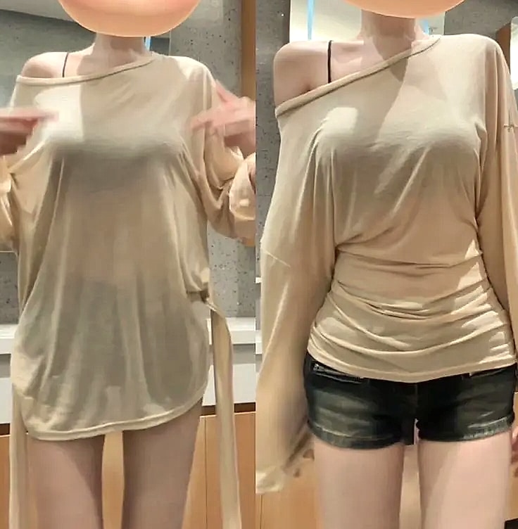 ZOYLEIR See Through Long Sleeve Off Shoulder Top — package contents