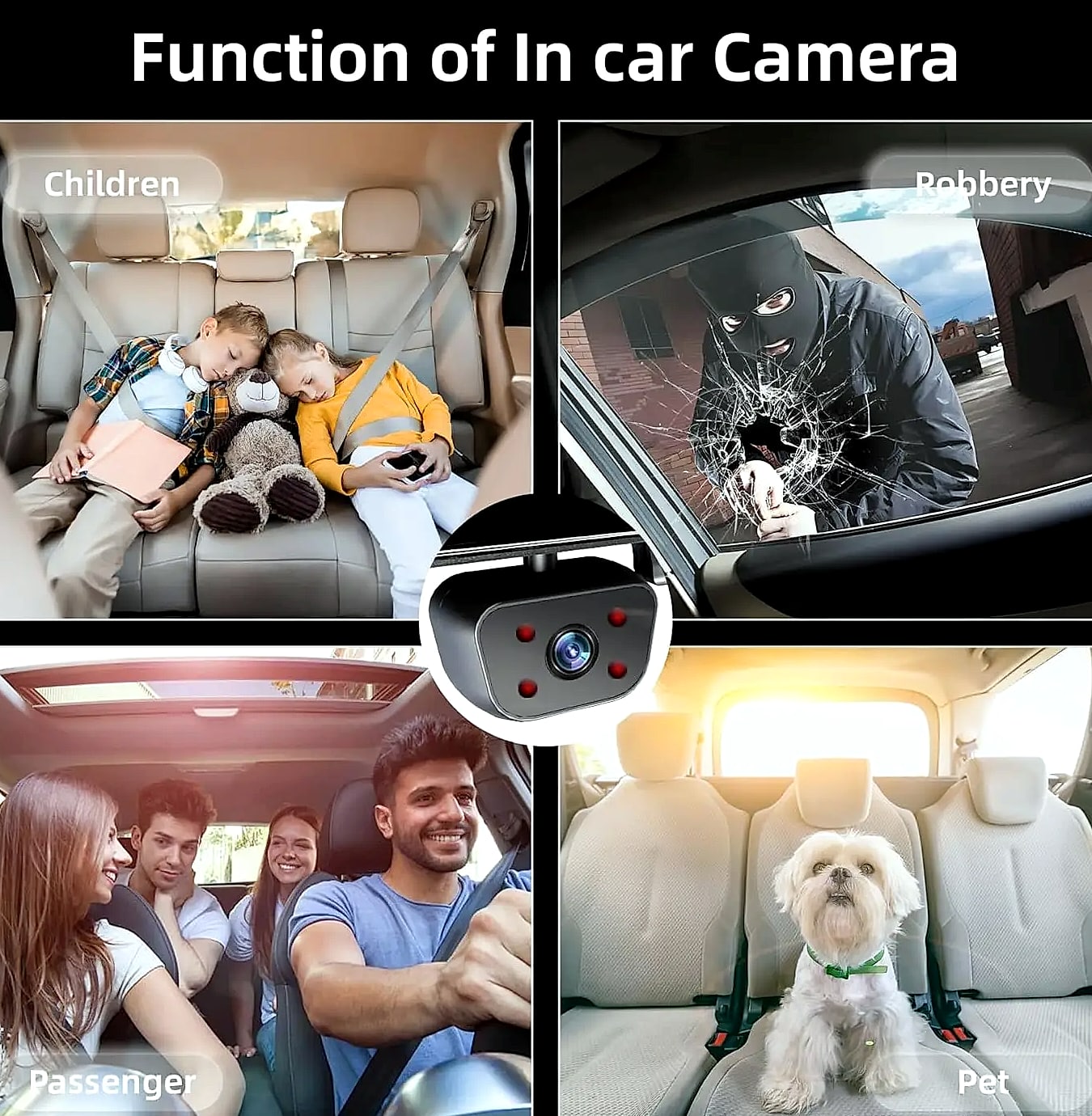 12 inch rear view mirror dash cam, 4 channel GPS WiFi — scale reference