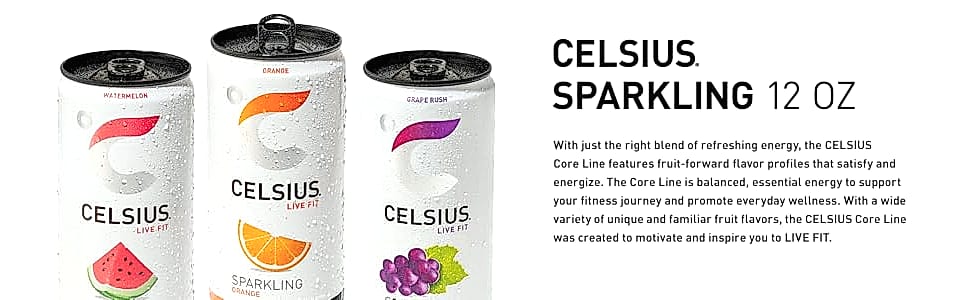 CELSIUS Assorted Flavors Energy Drink Variety Pack, 12 fl β package contents