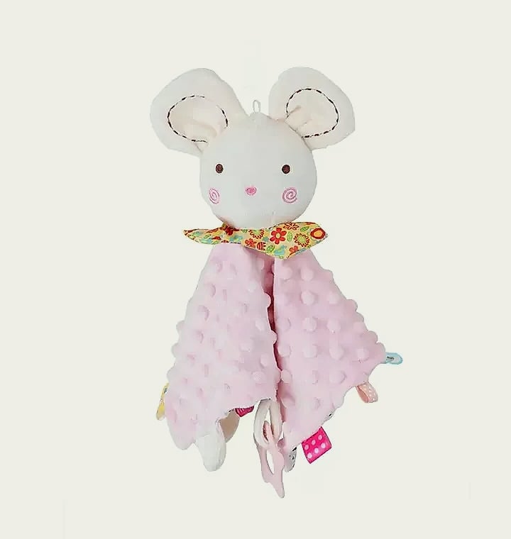 Datgo Elephant Baby Comforter Blanket with Rattle Toy — package contents