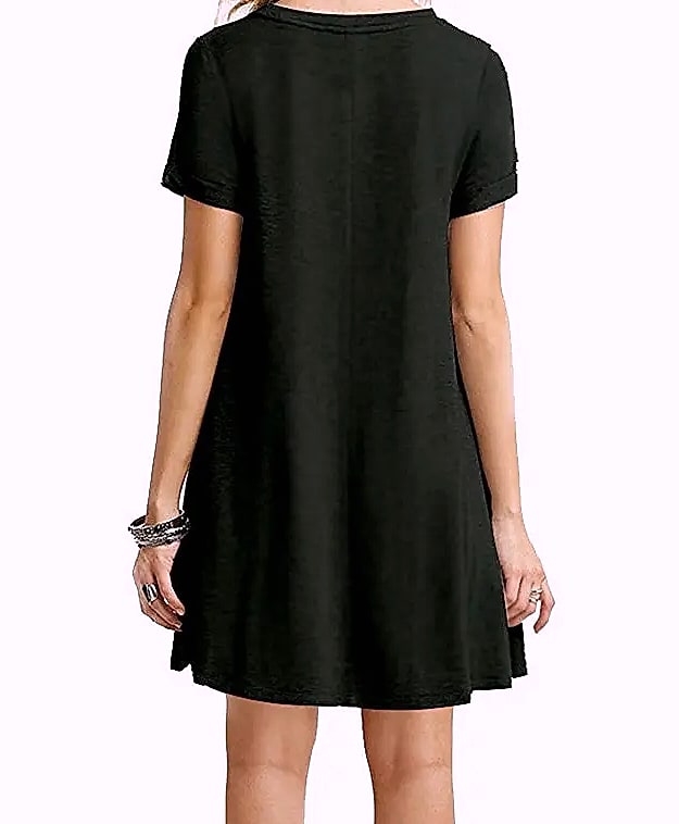 INSTYLISH Women's Casual Print Mini T-Shirt Dress — feature highlights