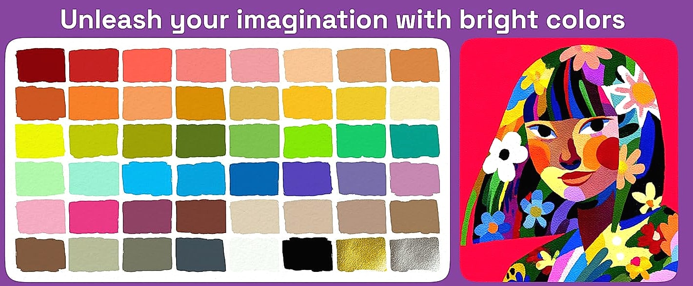 ARTISTRO 36 Dual-Tip Acrylic Paint Markers for Art and — scale reference