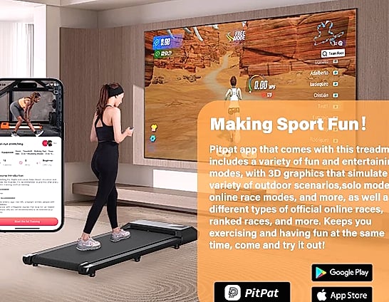 Superun 2.5HP Treadmill Walking Pad Home Fitness Machine — interior detail
