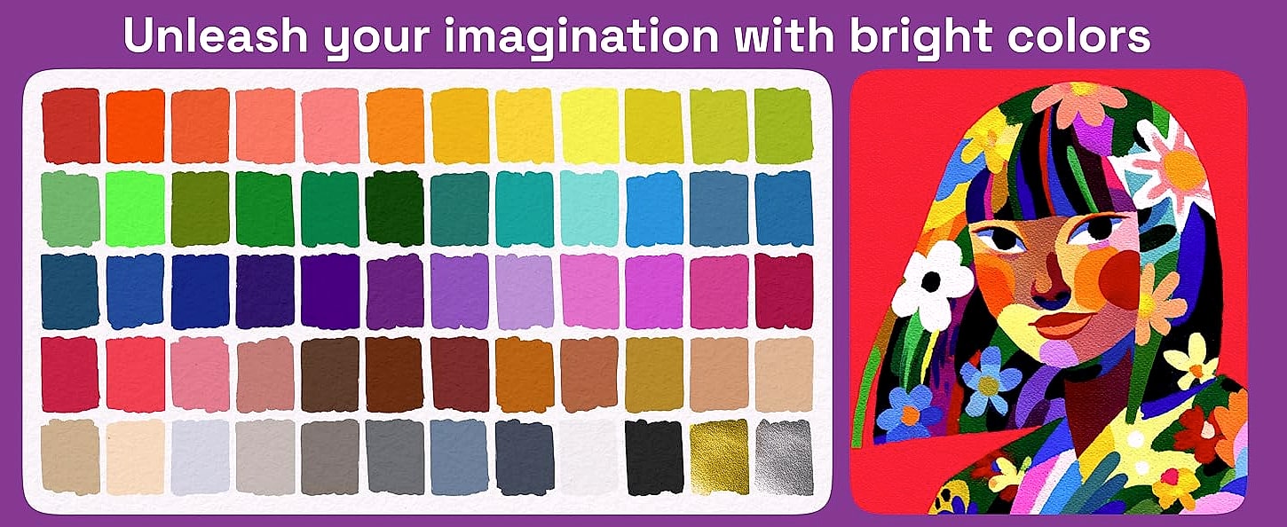 ARTISTRO 36 Dual-Tip Acrylic Paint Markers for Art and — side view