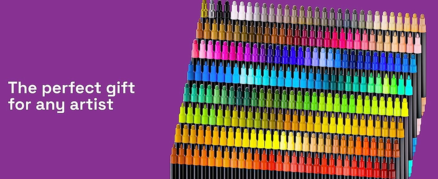 ARTISTRO 36 Dual-Tip Acrylic Paint Markers for Art and — close-up details