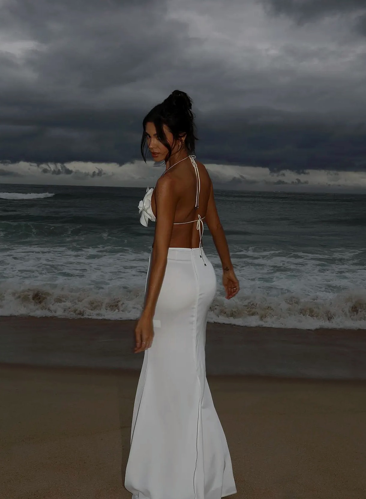 Ashgaily Bandage Bikini Swimsuit with A-Line Skirt 3-Piece — close-up details