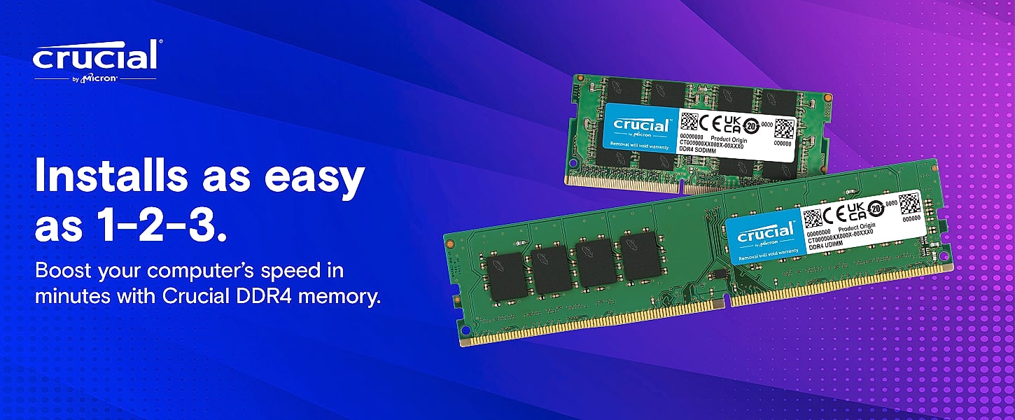 Crucial 16GB DDR4 3200MHz Laptop Memory SODIMM — package contents