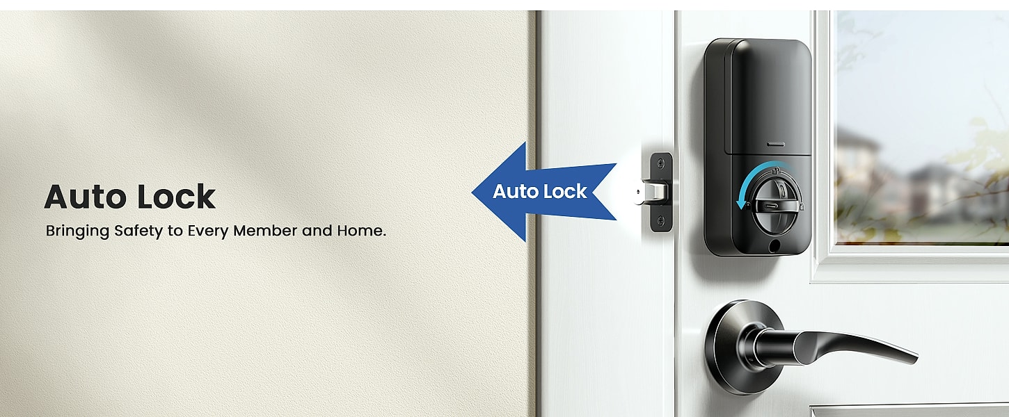 Veise Keyless Entry Door Lock with Lever Handles Digital — close-up details