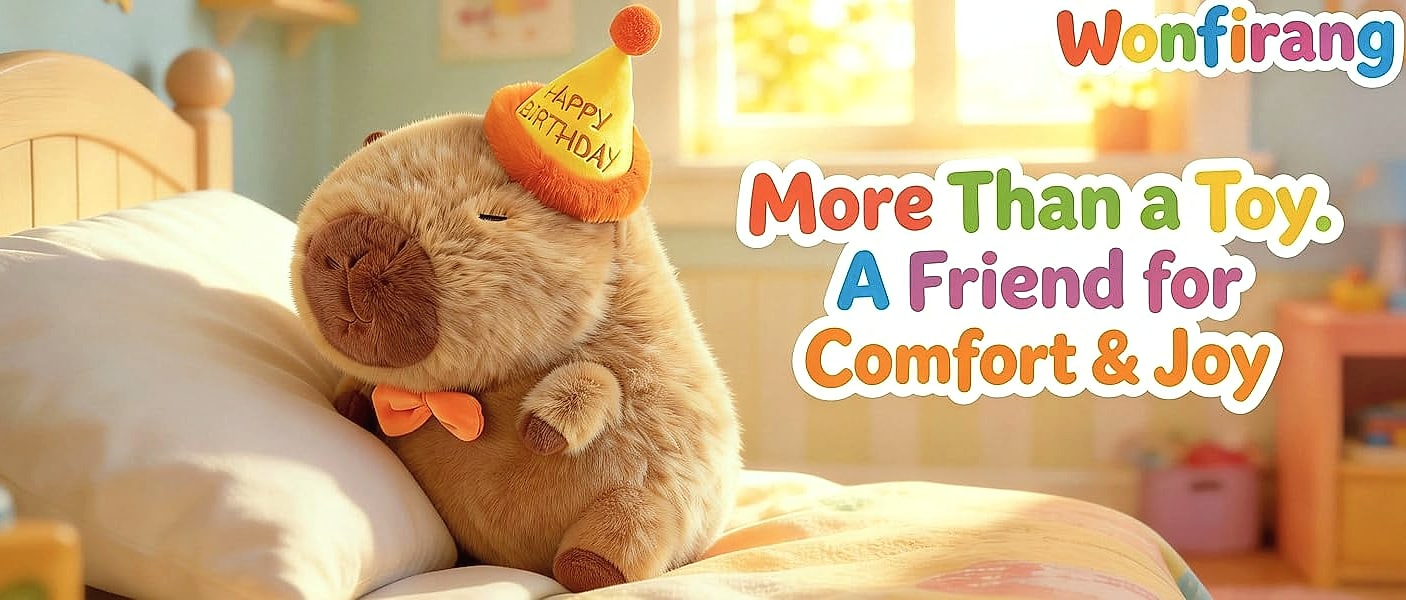 Wonfirang Capybara Plush Toy with Detachable Turtle Backpack — package contents