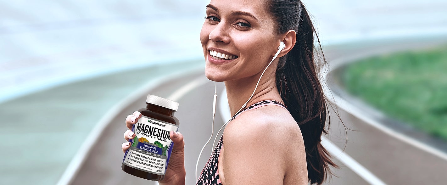 FarmHaven Magnesium Complex with Vitamin D3 Supplement — package contents