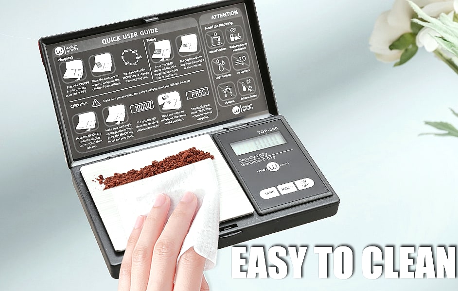 Weigh Gram 200g Digital Pocket Scale with 0.01g Accuracy — feature highlights