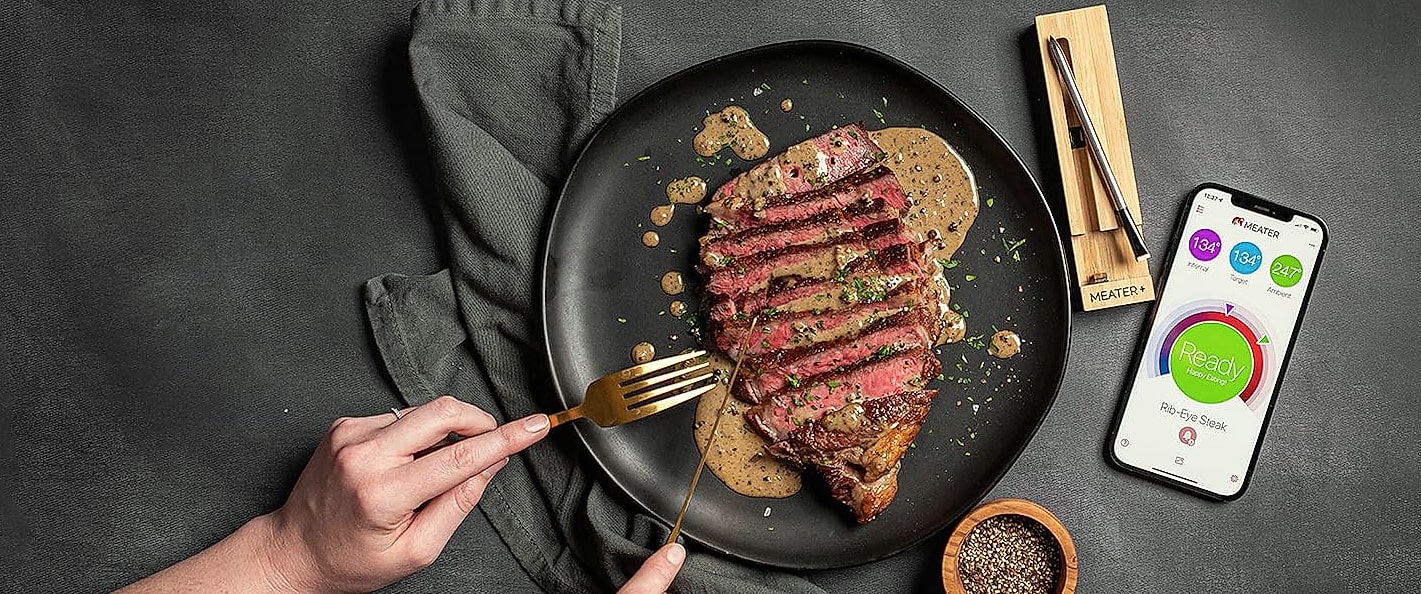 MEATER Plus Smart Bluetooth Meat Thermometer for Grill — close-up details
