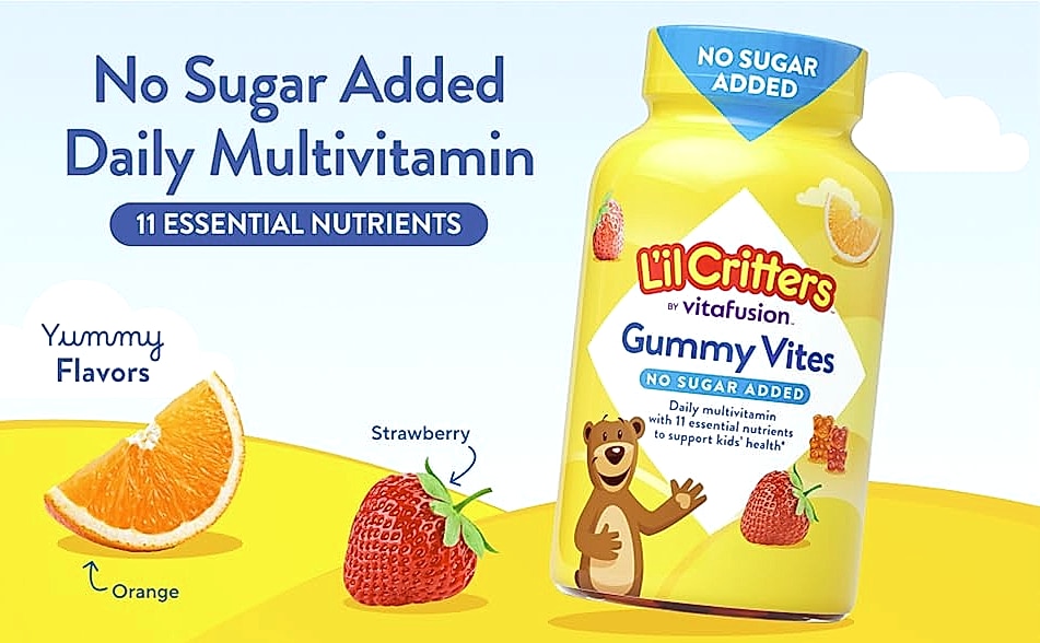 Lil Critters Gummy Vites No Sugar Added Multivitamin for — assembled view