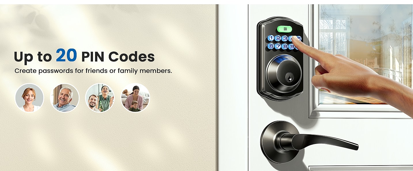 Veise Keyless Entry Door Lock with Lever Handles Digital — package contents