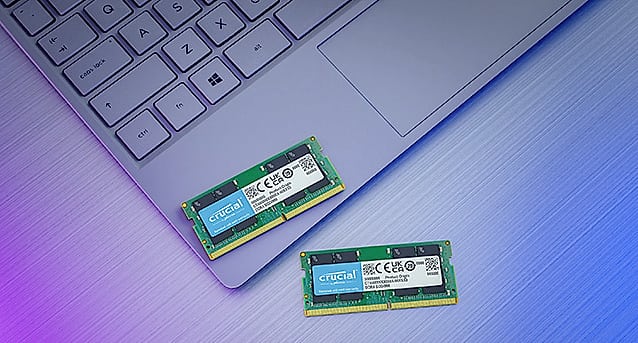 Crucial 16GB DDR4 3200MHz Laptop Memory SODIMM — feature highlights