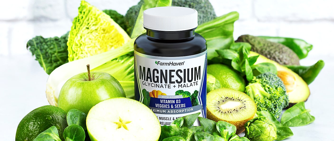 FarmHaven Magnesium Complex with Vitamin D3 Supplement — assembled view