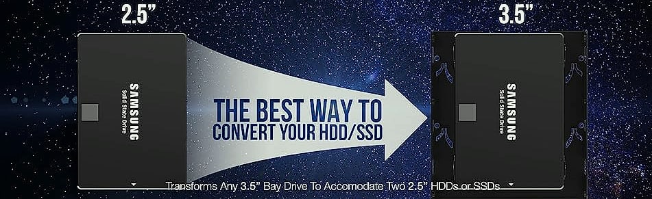 SABRENT BK-HDCC 3.5 to 2.5 Inch Hard Drive Mounting Kit — close-up details