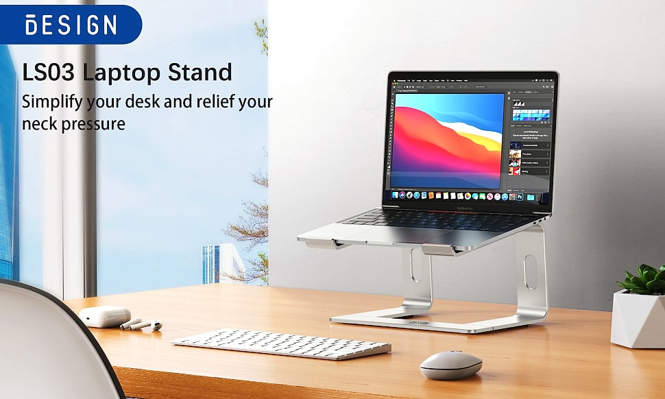 BESIGN LS03 Aluminum Laptop Stand for 10-15.6 inch Laptops — package contents