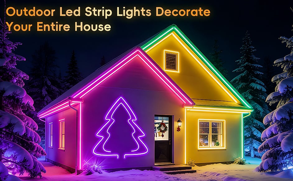 SILFU 50ft RGB LED Neon Strip Lights with Music Sync and — close-up details