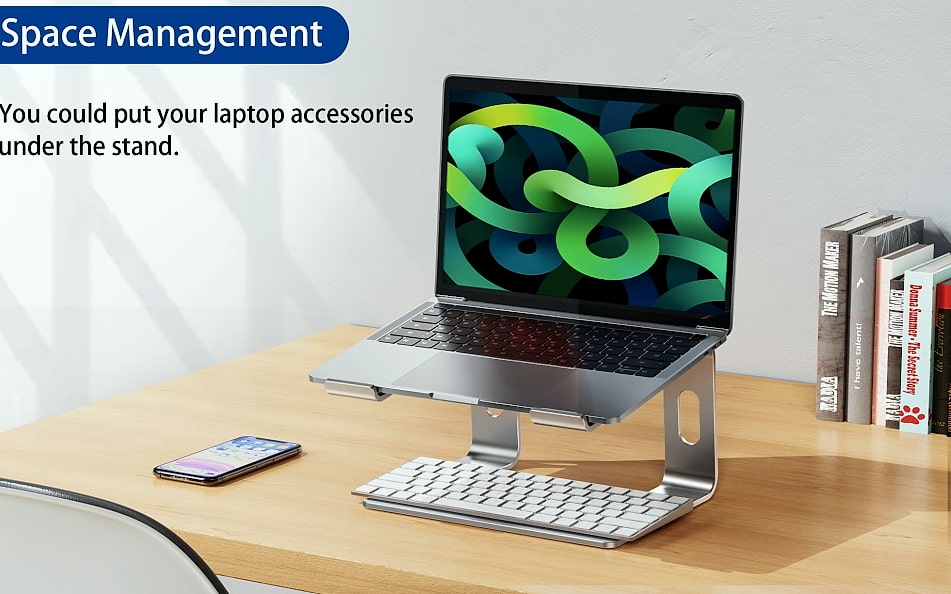 BESIGN LS03 Aluminum Laptop Stand for 10-15.6 inch Laptops — scale reference