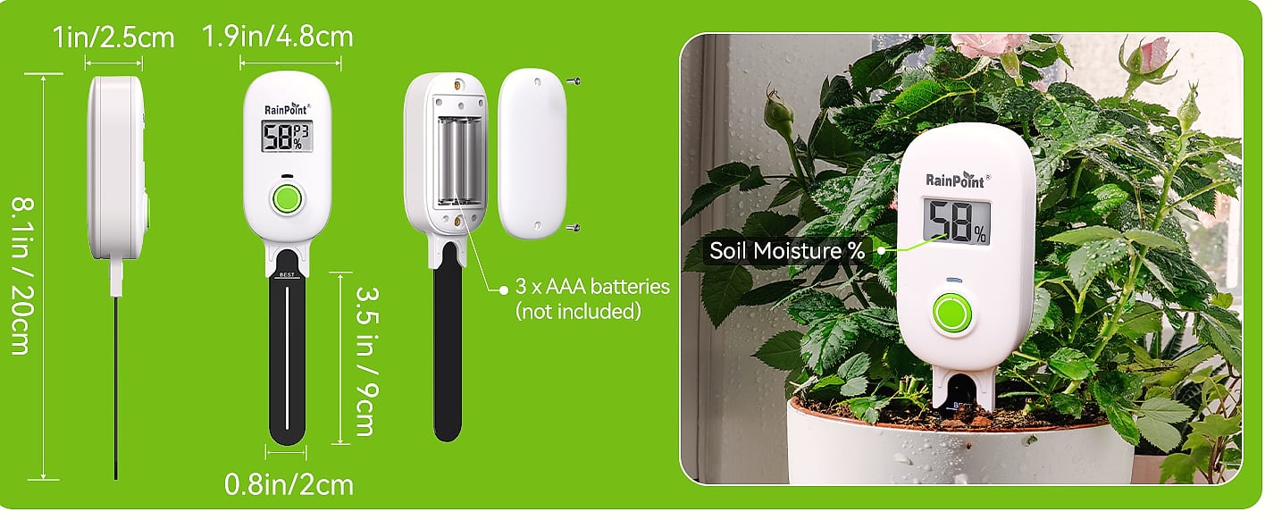 RAINPOINT Smart Wireless Moisture Meter with WiFi Hub Kit — assembled view