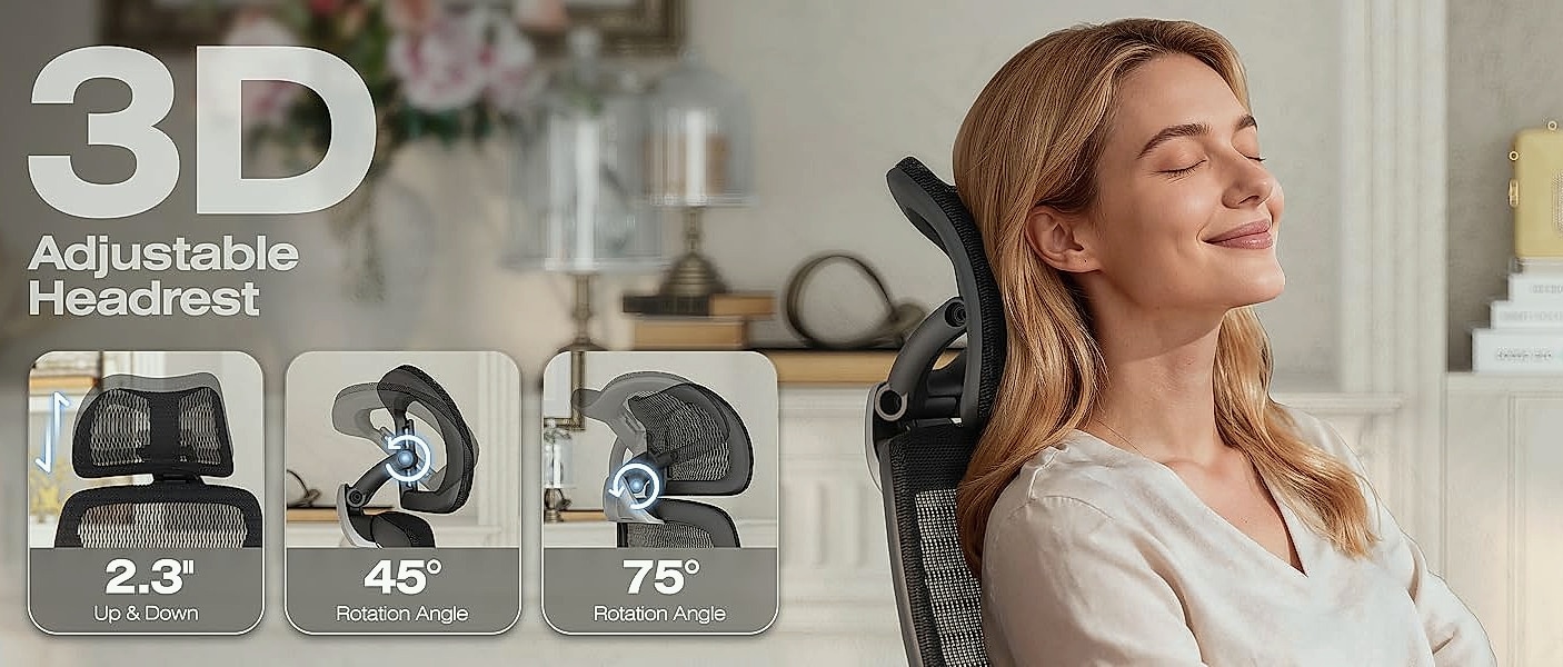 ELABEST X100 Ergonomic Mesh Office Chair with Lumbar Support — parts overview