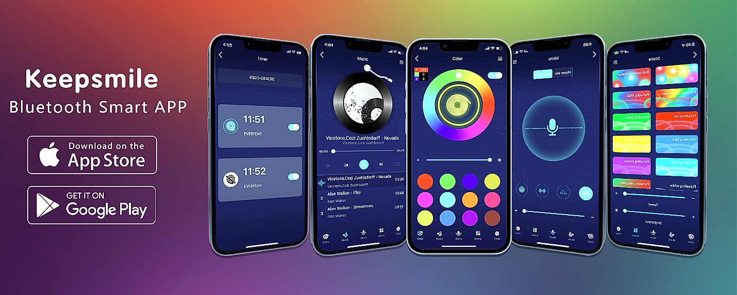 Keepsmile 100ft RGB LED Strip Lights with App and Remote — scale reference