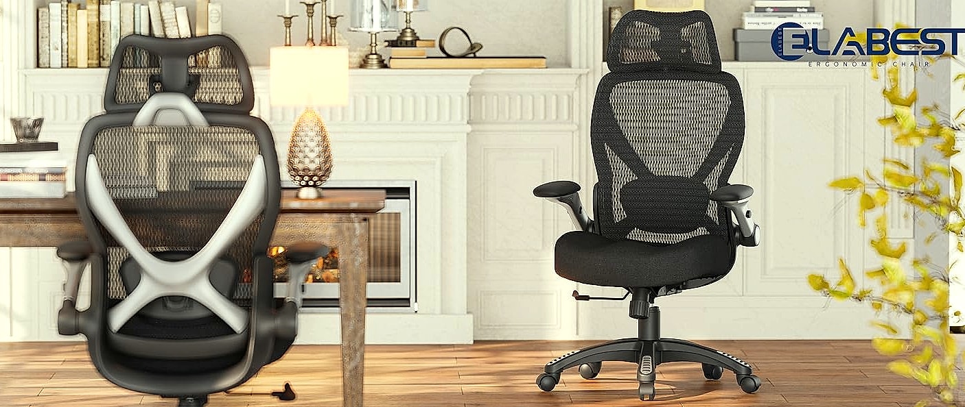 ELABEST X100 Ergonomic Mesh Office Chair with Lumbar Support — scale reference