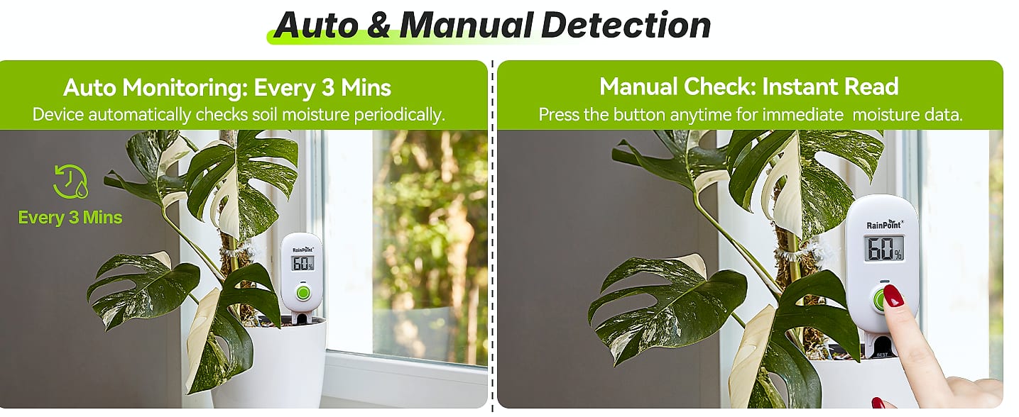 RAINPOINT Smart Wireless Moisture Meter with WiFi Hub Kit — close-up details