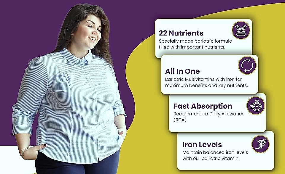 ProCare Health Bariatric Multivitamin 45mg Iron Once Daily — package contents