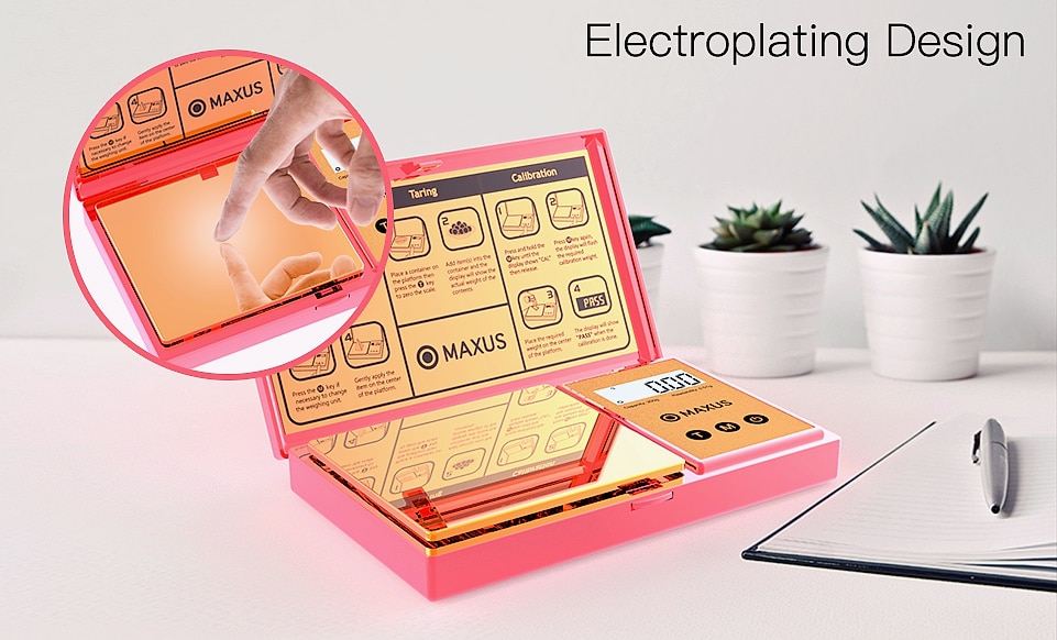 MAXUS Digital Pocket Gram Scale 500g x 0.01g Precision — feature highlights