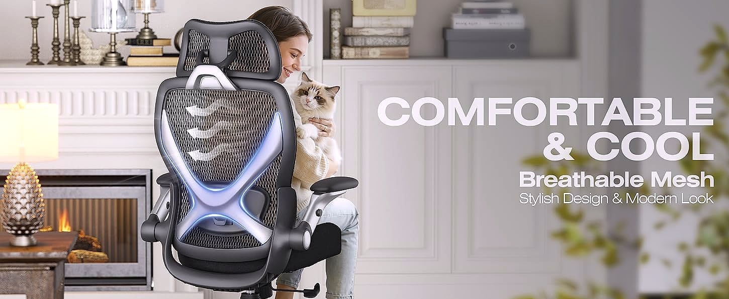 ELABEST X100 Ergonomic Mesh Office Chair with Lumbar Support — package contents