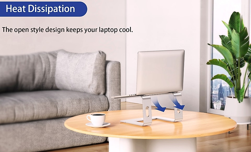 BESIGN LS03 Aluminum Laptop Stand for 10-15.6 inch Laptops — close-up details