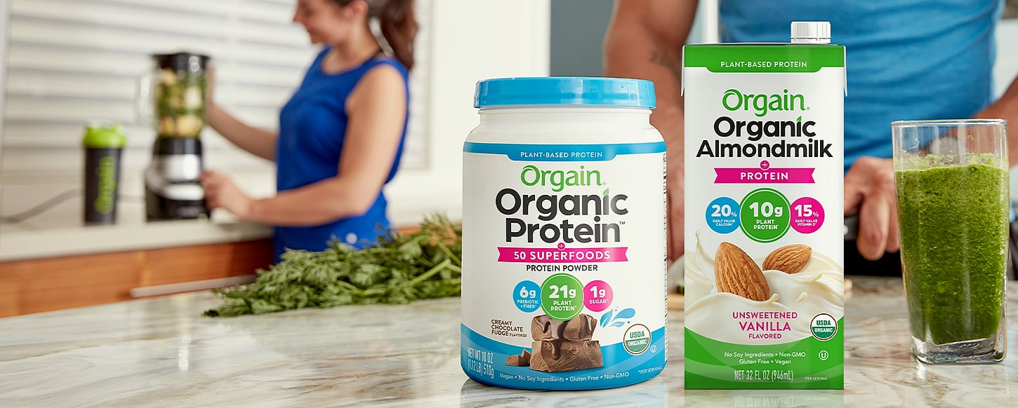 Orgain Organic Vegan Protein Powder with 50 Superfoods — parts overview