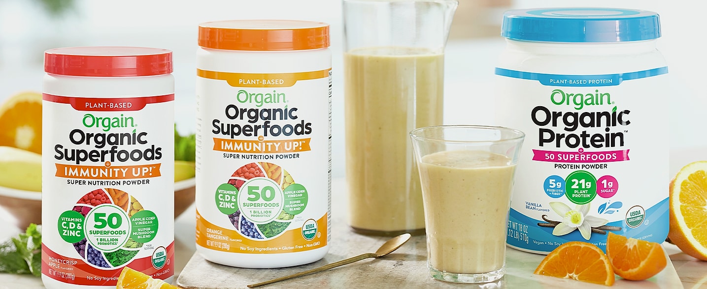 Orgain Organic Vegan Protein Powder with 50 Superfoods — build progress