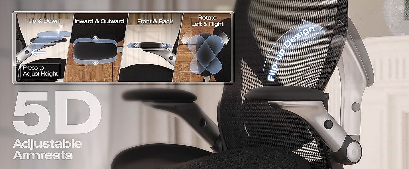 ELABEST X100 Ergonomic Mesh Office Chair with Lumbar Support — side view