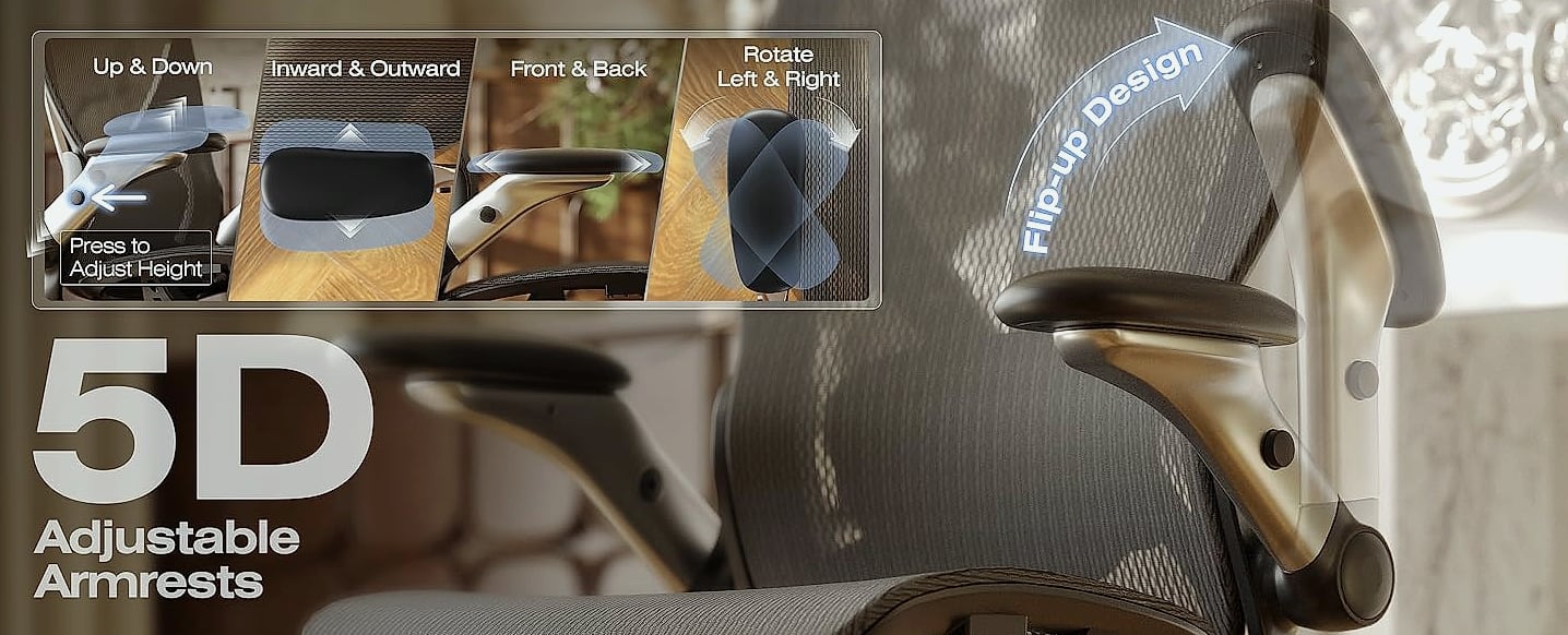 ELABEST X100 Ergonomic Mesh Office Chair with Lumbar Support — scale reference