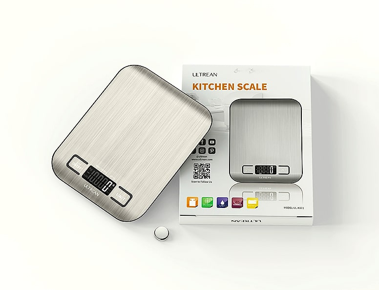Ultrean Digital Kitchen Scale, 11lb Food Scale with LCD — package contents
